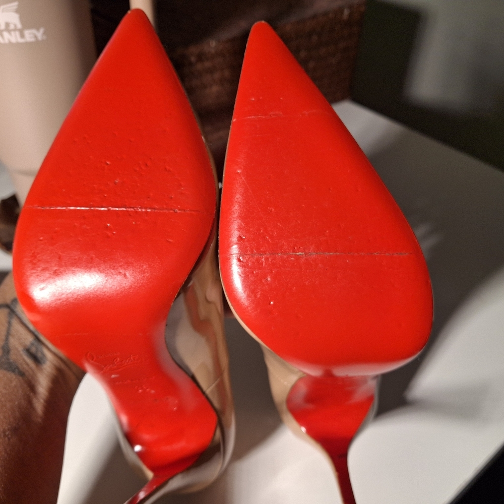 Christian Louboutin Red Bottom Nude Heels - Picture 8 of 12